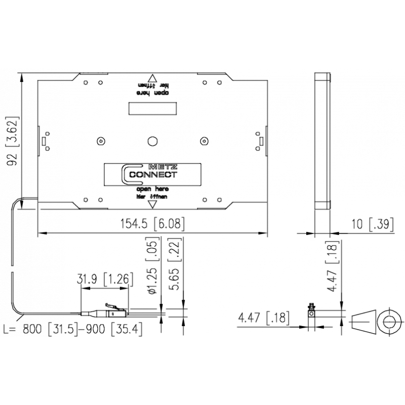 METZ CONNECT 150927JO00-E Splitscassette Grijs voor binnen glasvezel-splitsunit