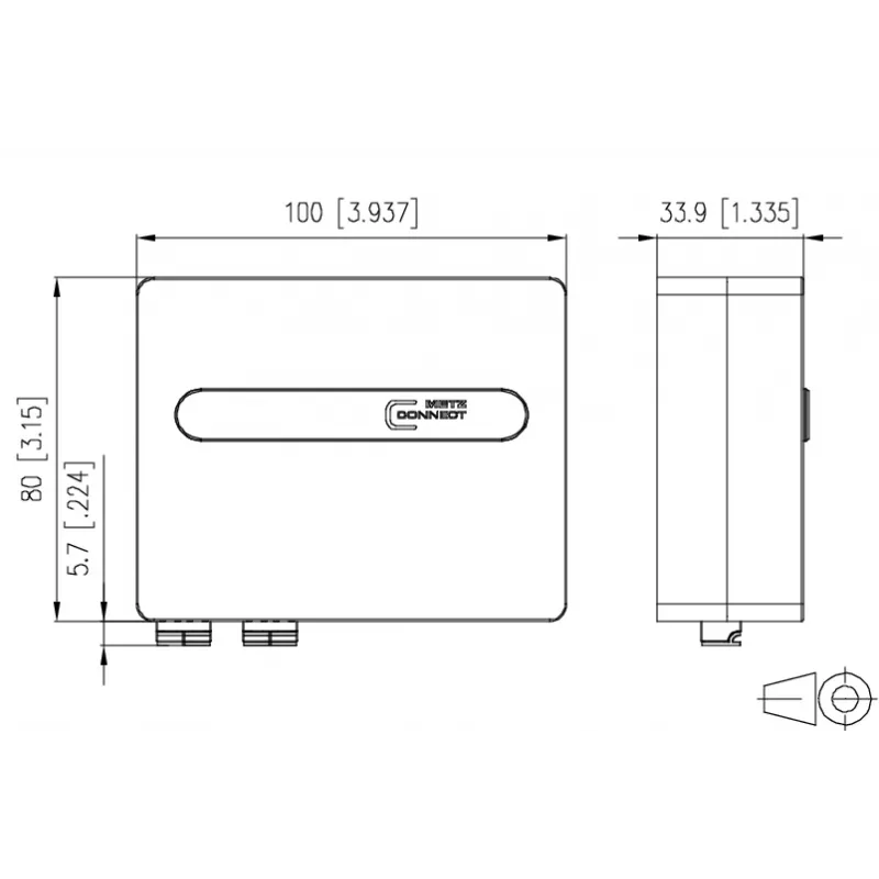 METZ OpDAT ADT Splitsbox 2xLC-D OM4 Violet Zuiverwit RAL 9010 1501177H02HC