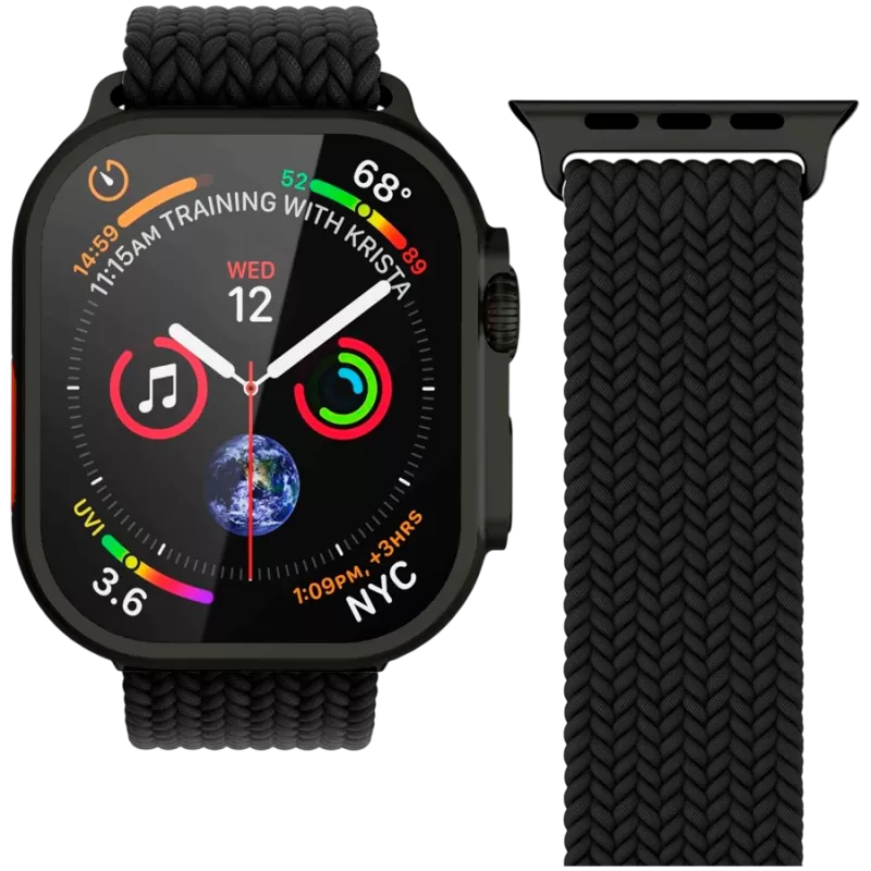 VONMÄHLEN Woven Loop 40, 41, 42mm eenheidsmaat, All Black