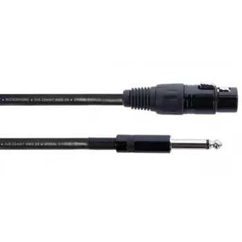 Cordial EM 10 FP XLR naar 6,3 mm mono jack audiokabel 10 m zwart 14752