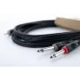 Cordial 14865 audio Y-adapterkabel 3,5 mm stereo naar 2x 6,3 mm mono 5 m zwart