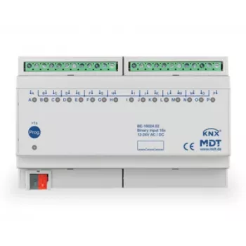 MDT BE-16024.02 binair ingangsmodule 16-kanaals 8TE DIN-rail 24V AC/DC KNX