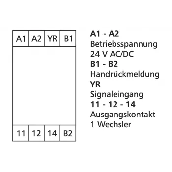 METZ Connect drempelschakelaar 24 V AC/DC, 1 wisselcontact, DIN-rail, 17,5 mm, 11066670