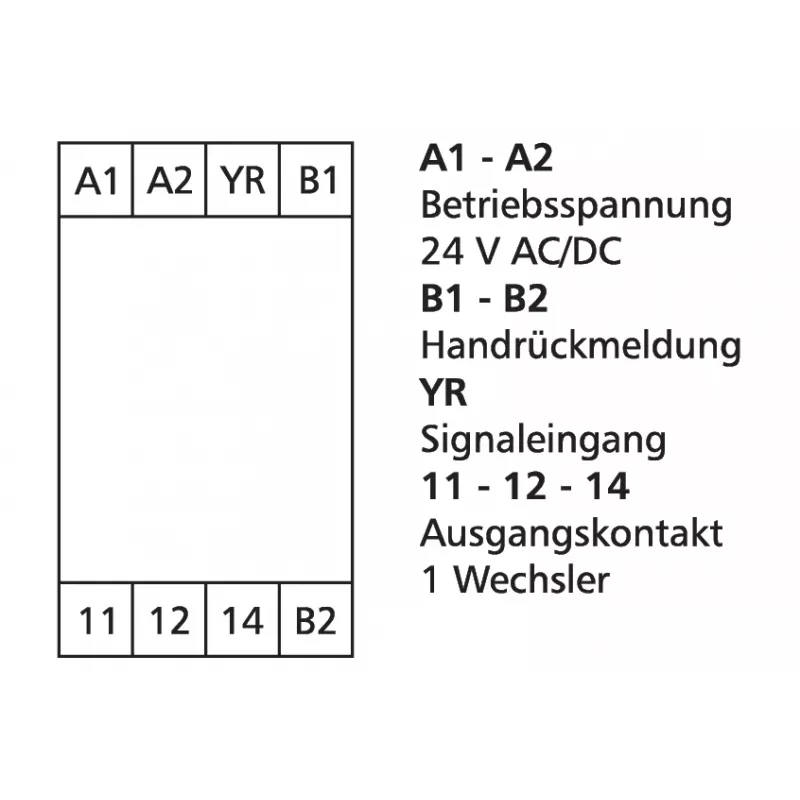 METZ Connect drempelschakelaar 24 V AC/DC, 1 wisselcontact, DIN-rail, 17,5 mm, 11066670