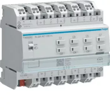 Hager TYAS628C 8-kanaals rolluik-/jaloezieactor KNX 230V