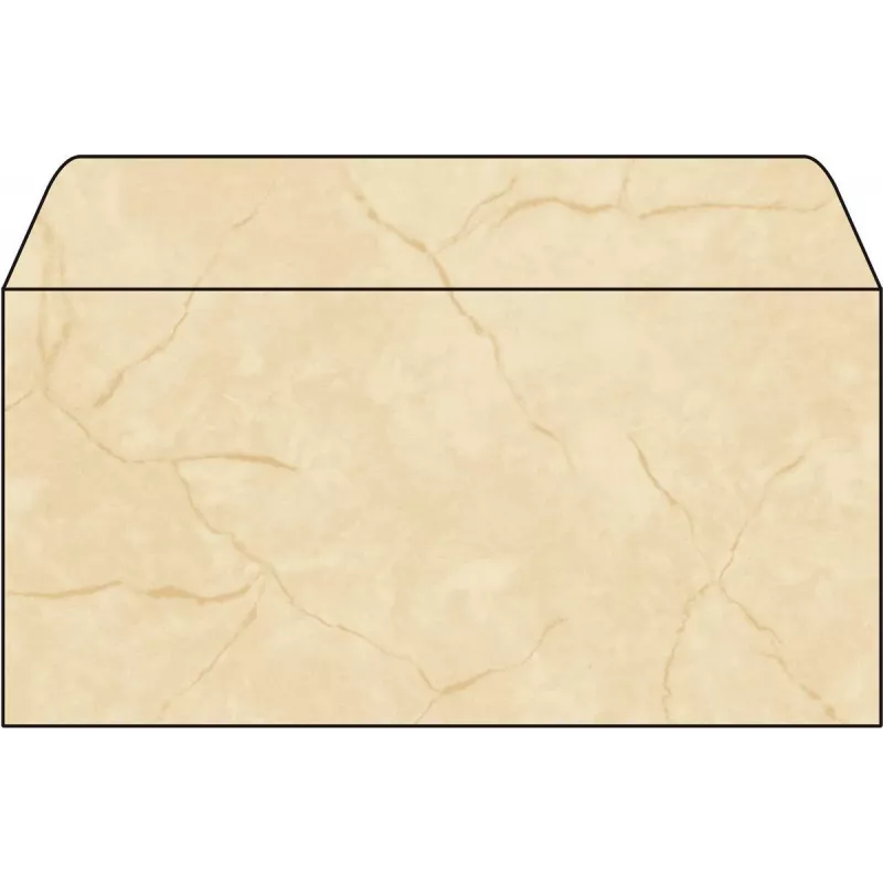 Sigel DU185 envelop DIN lang (DL, 110 x 220 mm), graniet beige, 90 g/m², gegomd