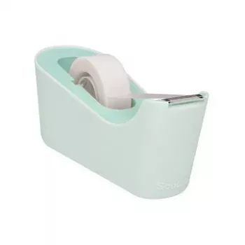 3M Scotch C18 mintgroene tafeldispenser met Magic Tape, 19 mm x 7,5 m, transparant