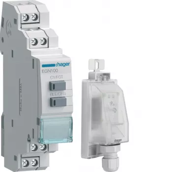 HAGER EGK100 digitale weektijdschakelaar met Bluetooth en DIN-railmontage