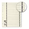 ELBA register met perforatie, DIN A4 extra breed, kraftkarton 230 g/m², zwarte lijnopdruk 1-10 (06457)