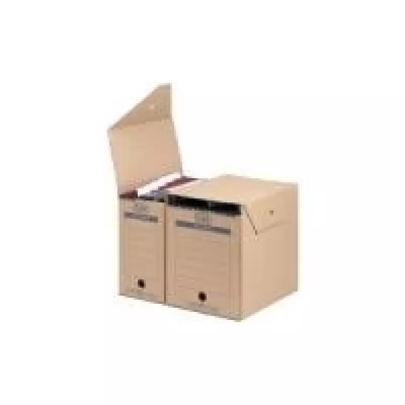 ELBA hangmap-archiefbox tric System Standard, natuurbruin, DIN A4, golfkarton, rondom gesloten (83524)