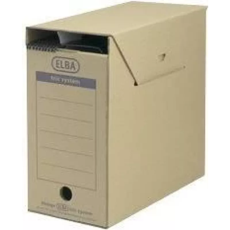 ELBA hangmap-archiefbox tric System Standard, natuurbruin, DIN A4, golfkarton, rondom gesloten (83524)