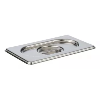 APS GN 1/9 deksel 175 x 108 x 25 mm roestvrij staal, zonder lepeluitsparing, vaatwasmachinebestendig - 1 stuk (81591)