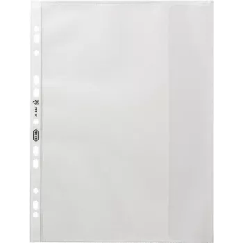 ELBA insteekhoes XXL, DIN A4, PP, 0,09 mm, gegraind, rechtsopenend, met klep, documentecht, europerforatie (71443)
