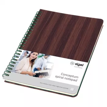 Sigel Conceptum CO675 spiraalnotitieboek A5 gestippeld hardcover bruin 160 vel