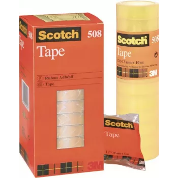 3M Scotch Magic Tape 508, 15 mm x 33 m, transparant, 10 rollen 5081533