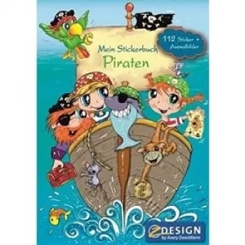 AVERY sticker-speelboek, DIN A5, piraten, 5 speelwerelden, herbruikbare stickers 57797