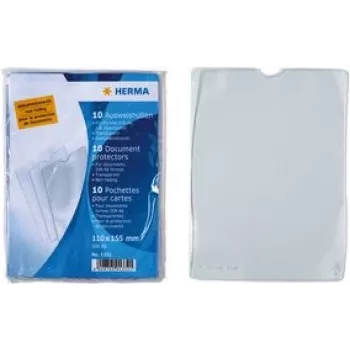 HERMA 1333 transparante polypropyleen documenthoes, 155 x 220 mm, scheurvast, documentecht, duimuitholling, 1-pack