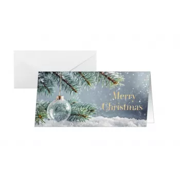 SIGEL DS637 kerstkaarten besneeuwde idylle DIN lang, 25 kaarten met enveloppen
