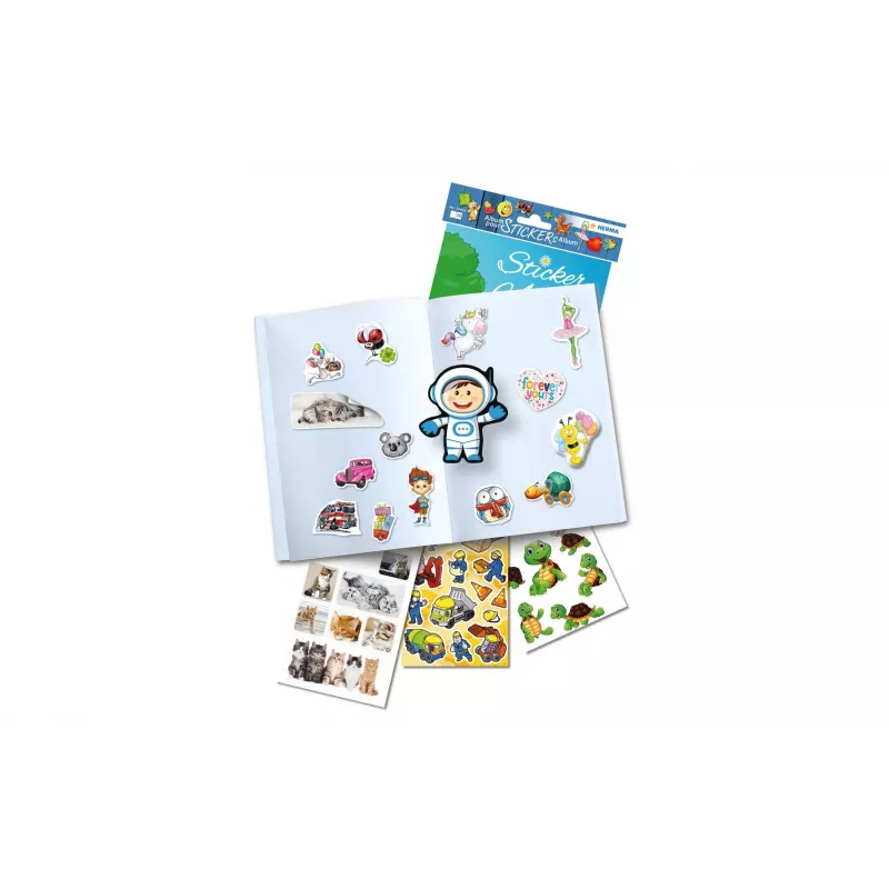 HERMA sticker-album De kleine dolfijn, A5, 16 pagina's, gecoat speciaal papier, herbruikbare stickers 15419
