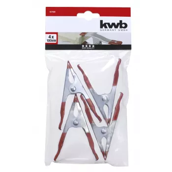 kwb lijmklemmen, staalplaat, 4-delige set, 100 x 35 mm 927600