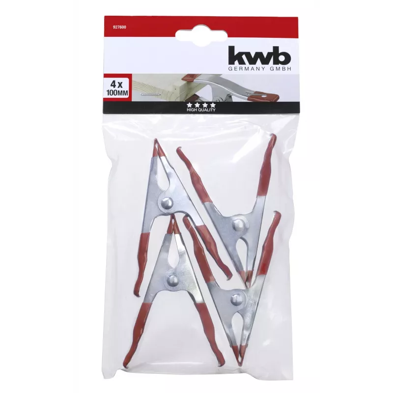 kwb lijmklemmen, staalplaat, 4-delige set, 100 x 35 mm 927600
