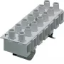 Hager K53 7-polige stuurstroomklem, schroefaansluiting, DIN-rail montage, 250V, 24A, grijs
