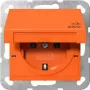 Gira SCHUKO stopcontact met klepdeksel, verhoogde aanraakbeveiliging, oranje 4454109