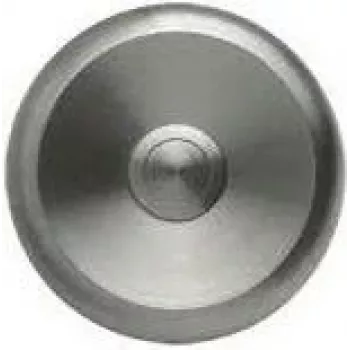 Grothe ETA S 100 ronde roestvrijstalen deurbelknop, 80 mm, inbouw, NO-contact 55540