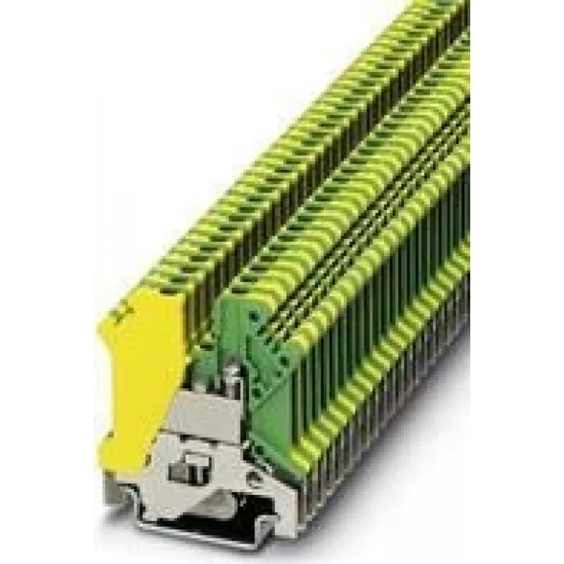 PHOENIX CONTACT USLKG 3 PE-klem, groen-geel, schroefaansluiting, 2,5 mm², DIN-rail montage 441083