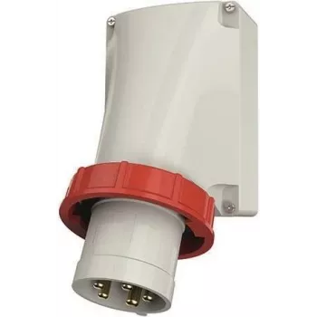 MENNEKES CEE apparaatstekker 5-polig 125A 400V 6h IP67 haaks schroefklemmen rood