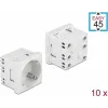 Delock Easy 45 type F stopcontact met shutter, wit RAL 9003, 16 A, 250 V, 10-pack 81324