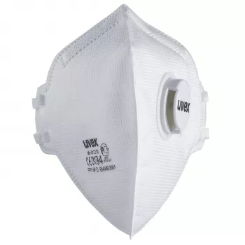 uvex silv-Air classic 3310 FFP3 ademhalingsmasker - wit, textiel hoofdband, PP-neusclip, 1 stuk 8763310