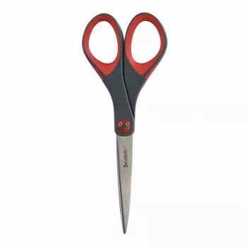 3M Scotch Precision schaar 180 mm rood/grijs puntig roestvrij staal Comfort Grip (1447)