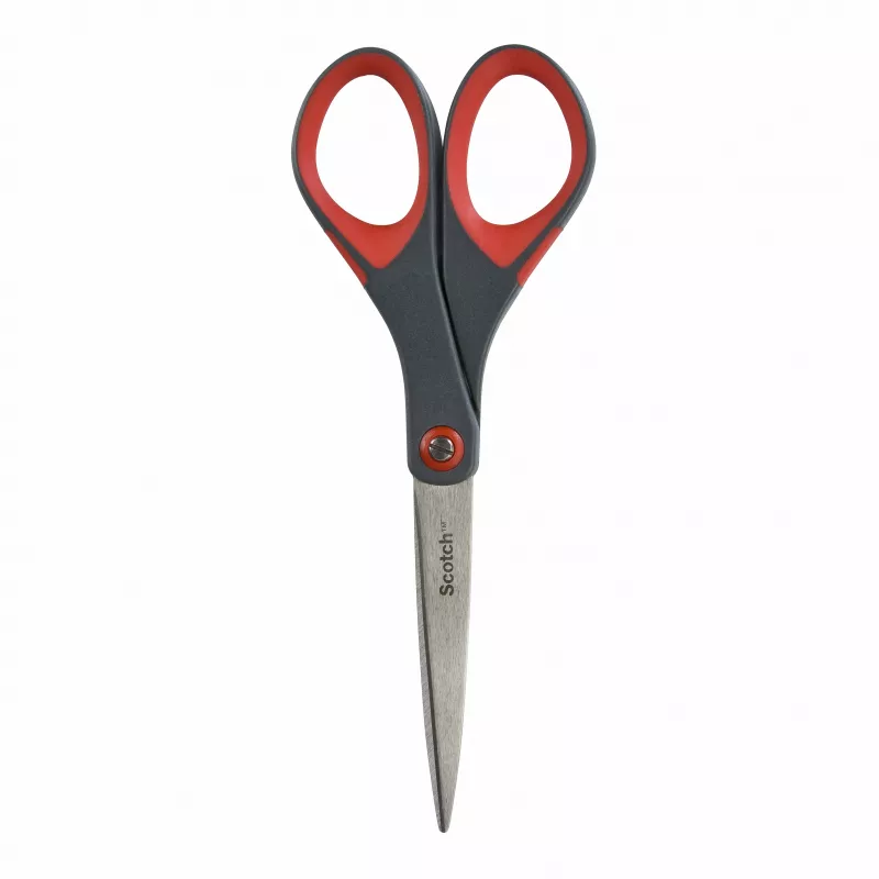 3M Scotch Precision schaar 180 mm rood/grijs puntig roestvrij staal Comfort Grip (1447)