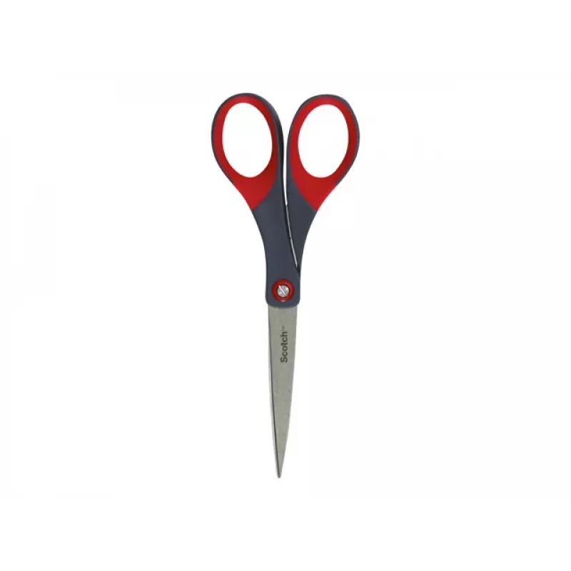 3M Scotch Precision schaar 180 mm rood/grijs puntig roestvrij staal Comfort Grip (1447)
