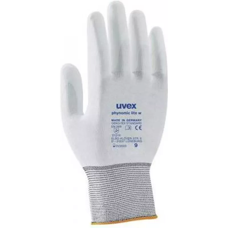 Uvex phynomic lite w veiligheidshandschoenen, maat 9, grijs/wit 6004109