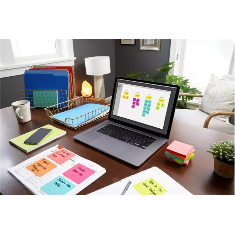 3M Post-it Notes 655-6-POP, 127 x 76 mm, powerpink, 100 vel, herbruikbaar