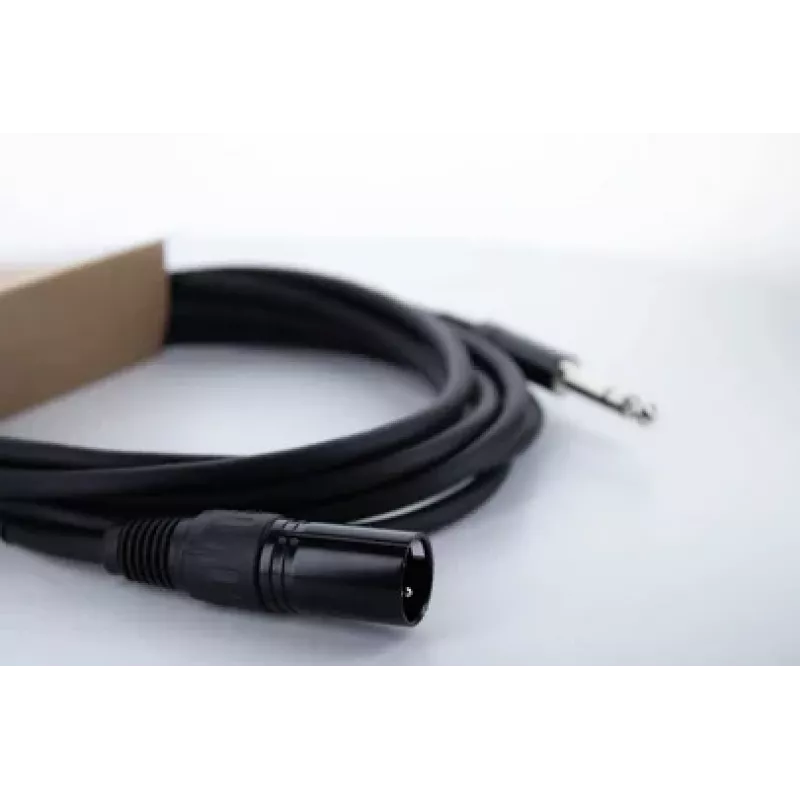 Cordial EM 3 MV XLR naar 6,3 mm TRS jack audiokabel, 3 m, zwart 14812