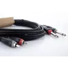 Cordial 14840 audiokabel 6,3 mm mono jack naar RCA 1,5 m zwart