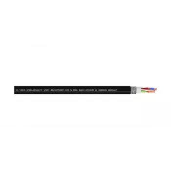Cordial 15555 RJ45 patchkabel CAT 5e S/UTP 0,5 m zwart PUR-mantel