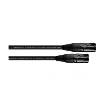 Cordial 15555 RJ45 patchkabel CAT 5e S/UTP 0,5 m zwart PUR-mantel