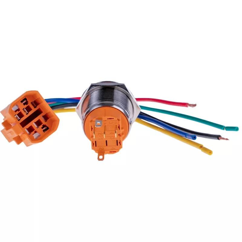 JOY-IT BUTTON22A-M-GR drukknop, groen, 250V AC 3A, IP67 IK10, 25mm
