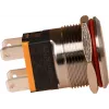 JOY-IT Button22C-02 drukschakelaar met vastzetfunctie, rood, 240 V AC, 15 A, IP67, IK10, paneelmontage