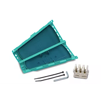 HellermannTyton MB4A zelfklevende kabelbinderhouder, groen polypropyleen, 130 x 65 mm, voor kabelbinders tot 10 mm breed, 1 stuk 435-00659