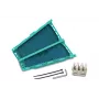 HellermannTyton MB4A zelfklevende kabelbinderhouder, groen polypropyleen, 130 x 65 mm, voor kabelbinders tot 10 mm breed, 1 stuk 435-00659