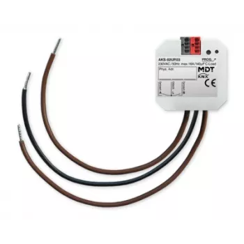 MDT schakelactor 2-voudig inbouw, 16 A, 230 V AC, C-Load, standaard, KNX AKS-02UP.03