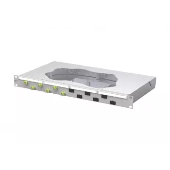 METZ CONNECT glasvezel-splice-patchpaneel 6xLC-D OM5 1U 19 inch rackmontage 1504587M06-F