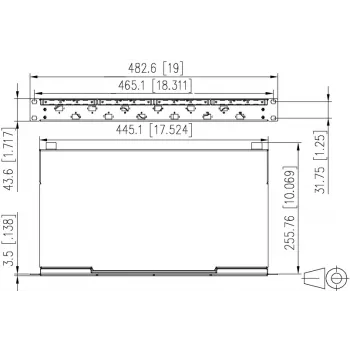 METZ CONNECT glasvezel-splice-patchpaneel 6xLC-D OM5 1U 19 inch rackmontage 1504587M06-F
