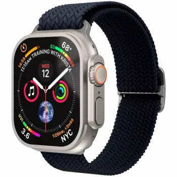 VONMÄHLEN Woven Loop voor Apple Watch 44/45/49mm, navy