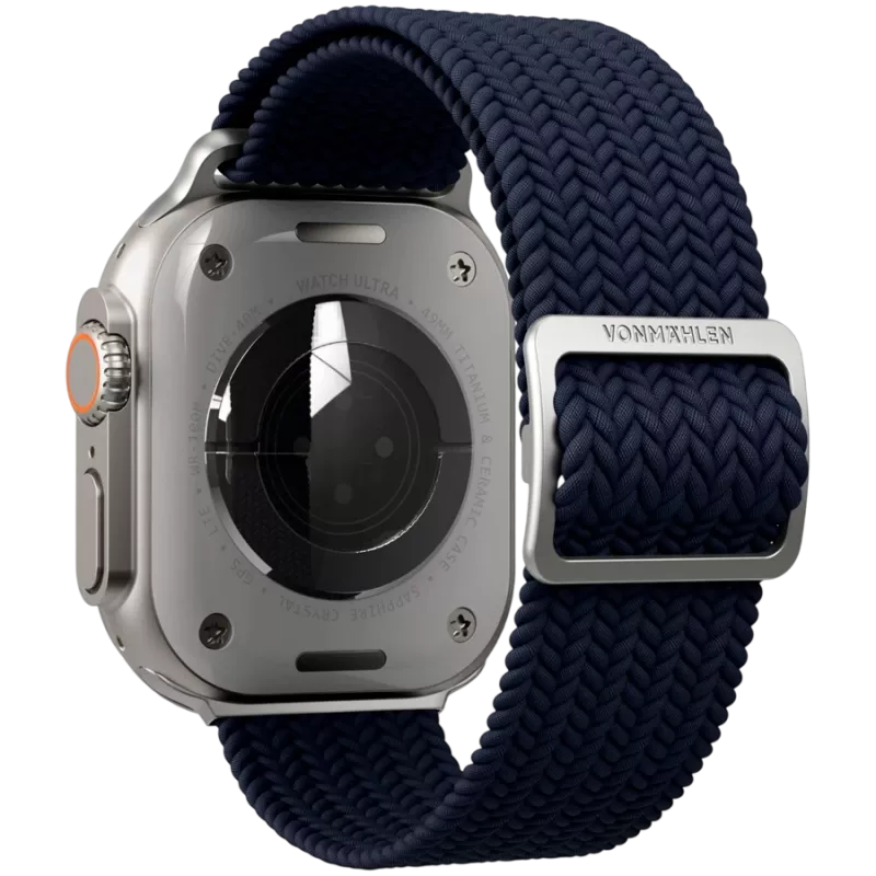 VONMÄHLEN Woven Loop voor Apple Watch 44/45/49mm, navy
